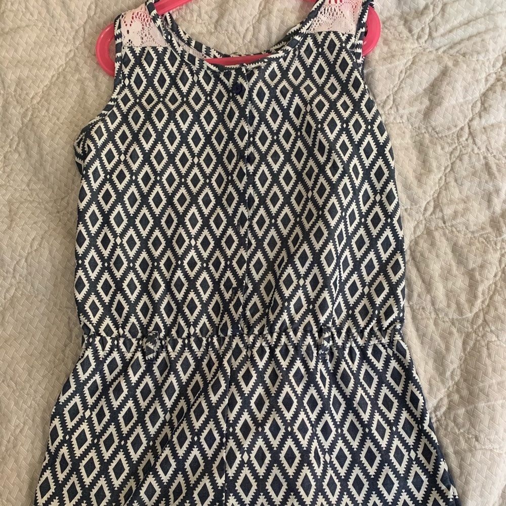 girls blue romper size 14